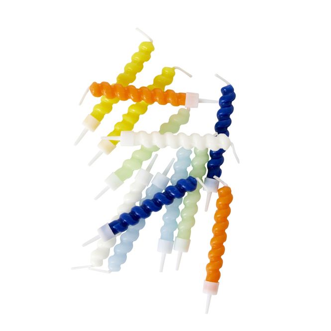 Hovedbilde Rice - Kakelys Twisted Blå 12-pk