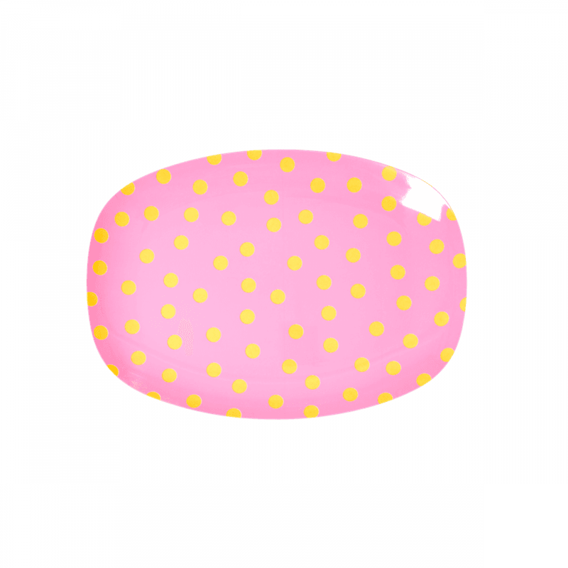 Rice - Rektangulær asjett rosa