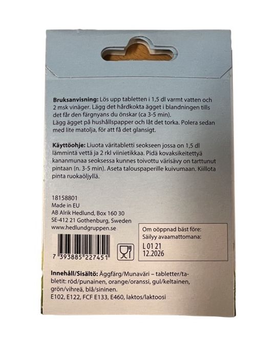 Hovedbilde Bromma Kort - Eggfarge 5-pk vannløselig