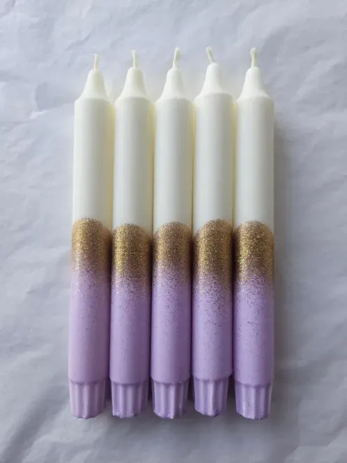 Hovedbilde Mrs Miccio - Stearinlys Glitter Violet Gold