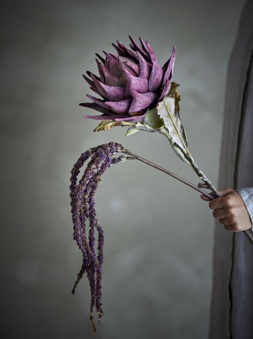 Hovedbilde Bloomingville - Protea Stilk, Lilla, Kunstige ...