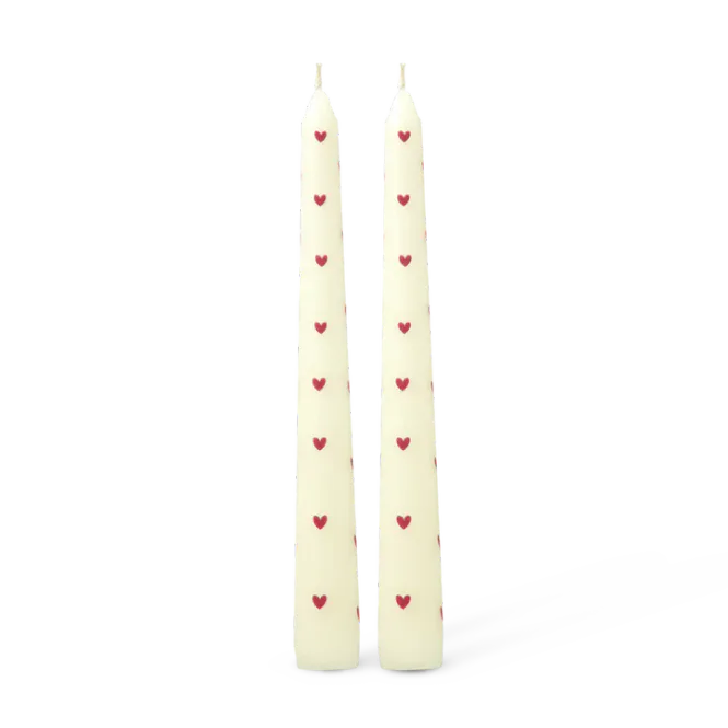 Hovedbilde Rice - Stearinlys Heart 2-pk