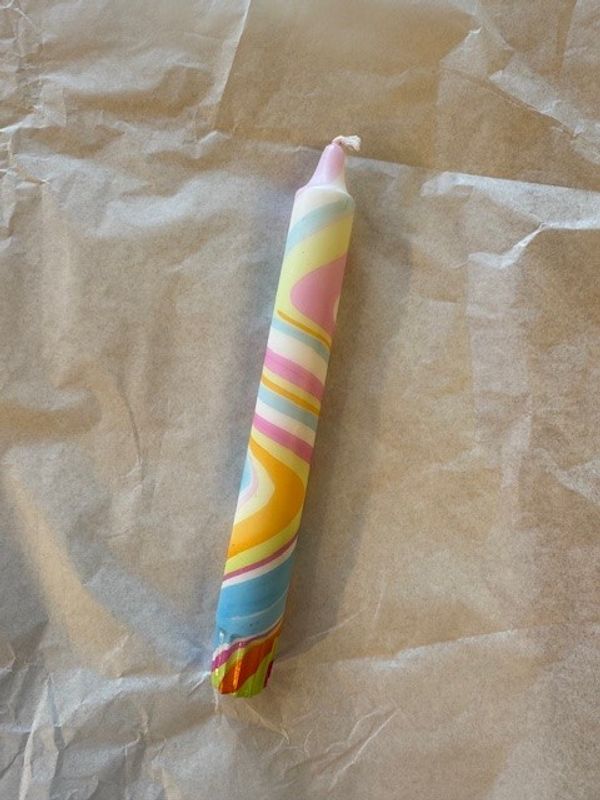 Mrs Miccio - Stearinlys Dip Marble White Light Blue